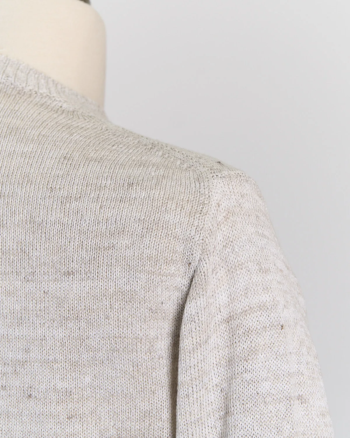 100% Washed Linen Stretch Crewneck