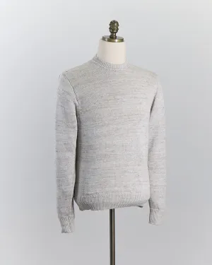 100% Washed Linen Stretch Crewneck