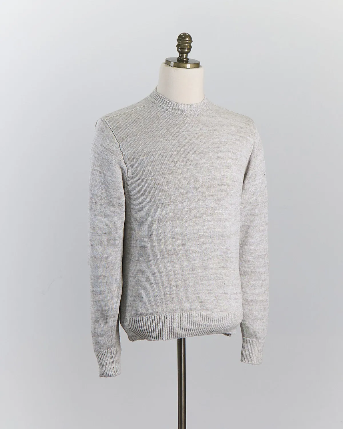 100% Washed Linen Stretch Crewneck