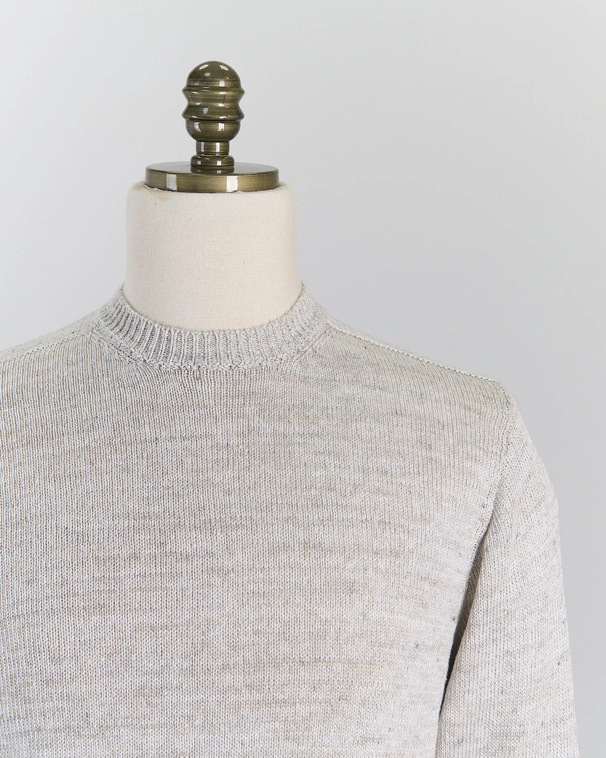 100% Washed Linen Stretch Crewneck
