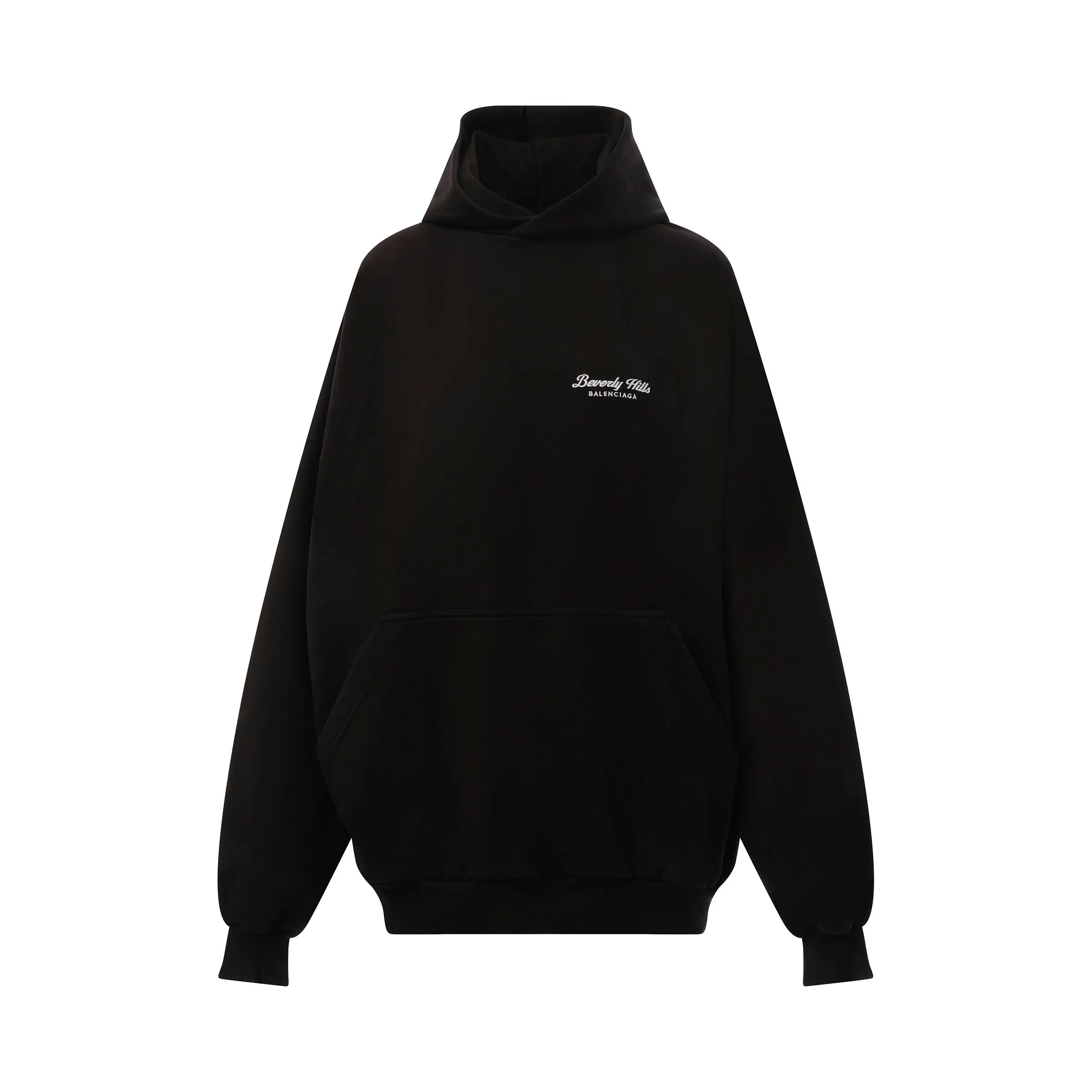 Beverly Hills Large Fit Hoodie in Washed Black