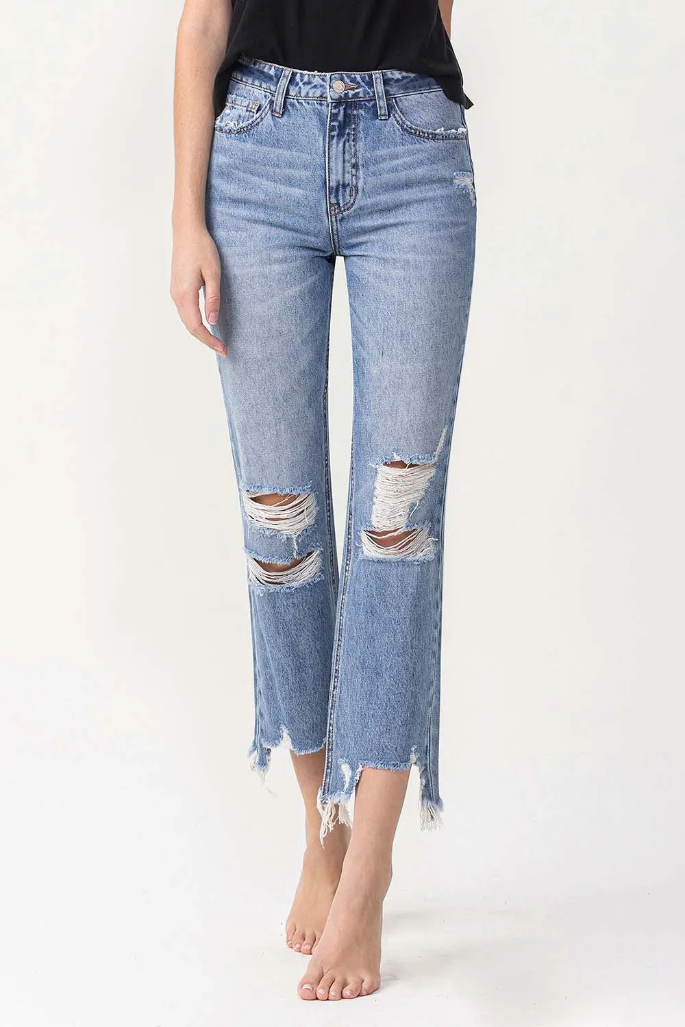 LOVERVET by Vervet High Rise Relaxed Straight Jeans